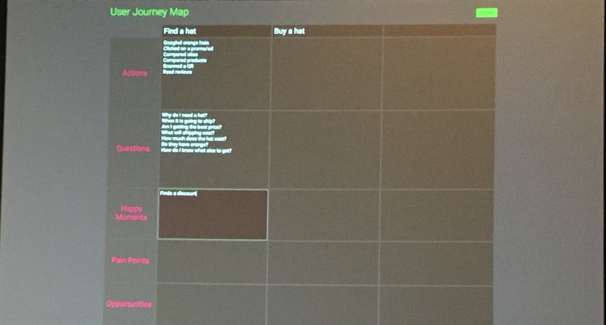 benjaminrobie: Live journey mapping at #MagentoImagine #UX https://t.co/3WkDeynf1m