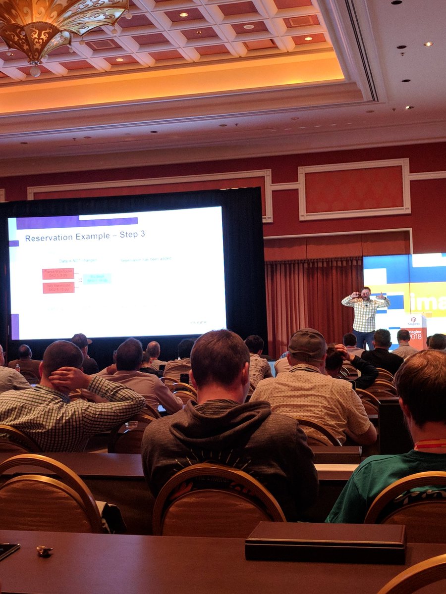 jasonevans1: Learning about community project MSI inventory reservation system. #MagentoImagine https://t.co/9E5ujuoC8s