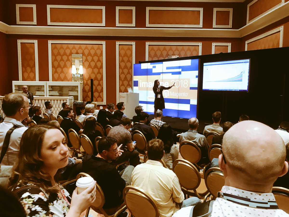 bengarvey: Hey look it’s @leahrayard demoing @magentobi at #magentoimagine https://t.co/7rSH9ohJ6W