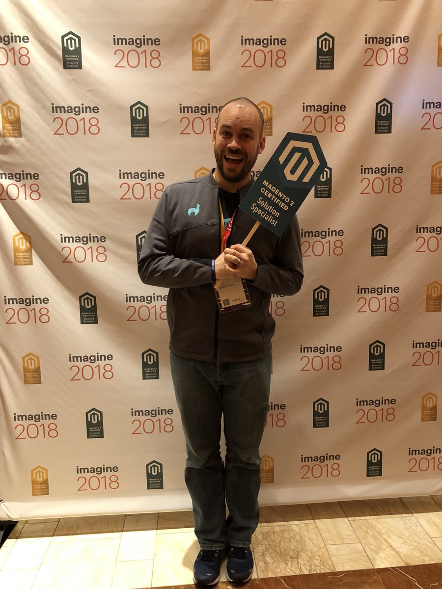 MagentoU: Congrats to Rob Tull on passing your M2 Solution Specialist exam! #magentoimagine @robtull https://t.co/05h15fdcQf