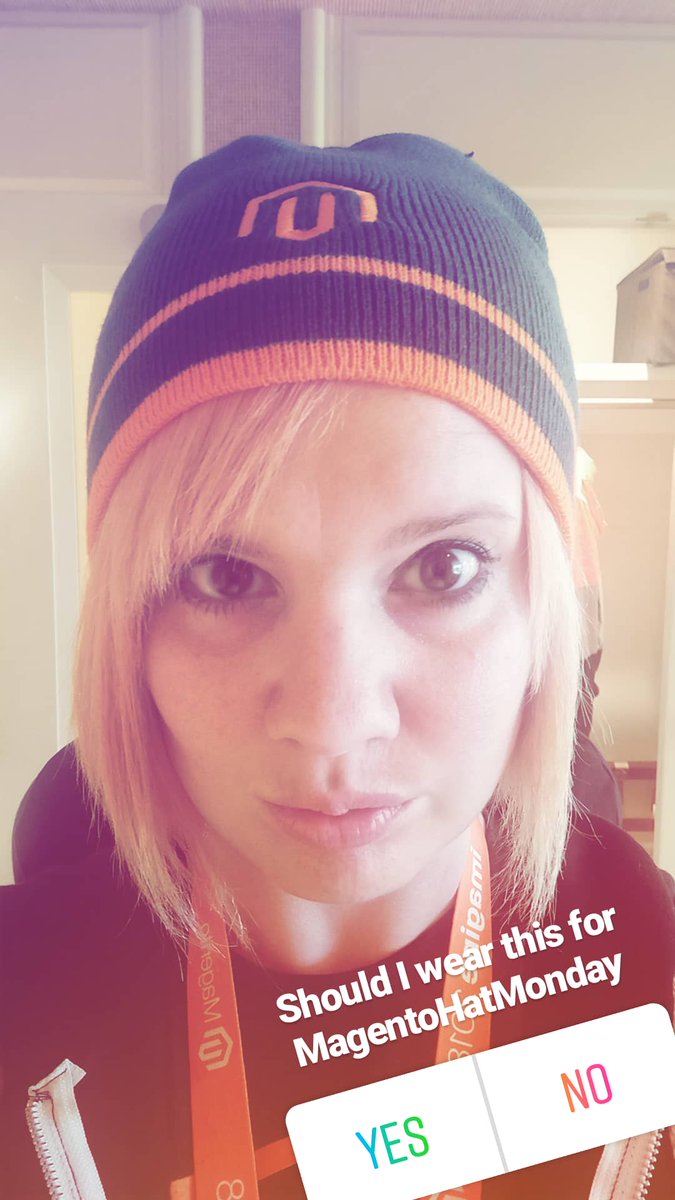 sherrierohde: I ended up with 3 options for #MagentoHatMonday, had to poll Instagram yesterday! 🧢 #MagentoImagine https://t.co/bglqv7Uzzk