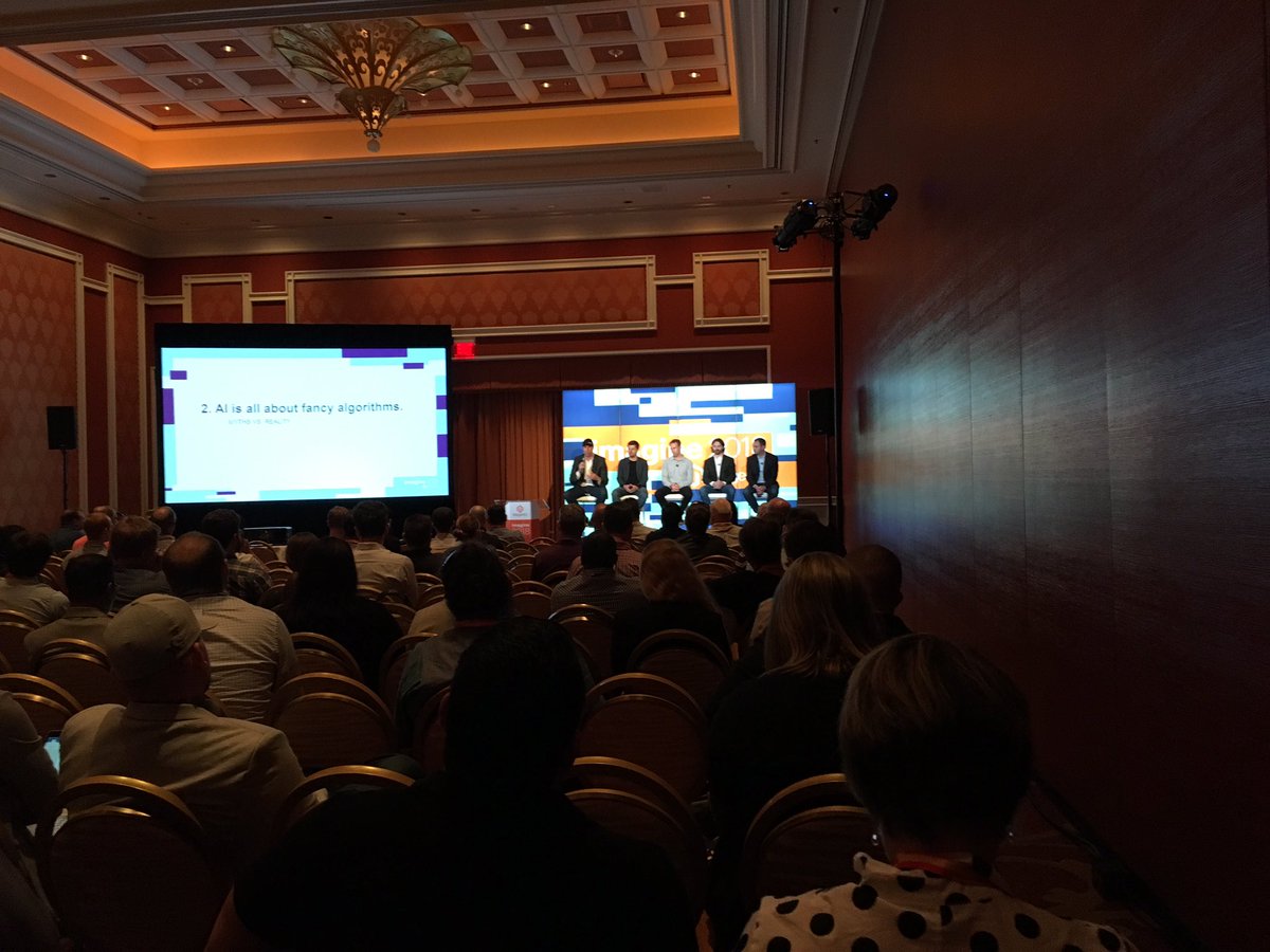 littlebitquirk: The AI panel is SRO! @Emarsys @TheBORNgroup @TRAVISMATHEW @magento #MagentoImagine https://t.co/KWMWMjjyIx