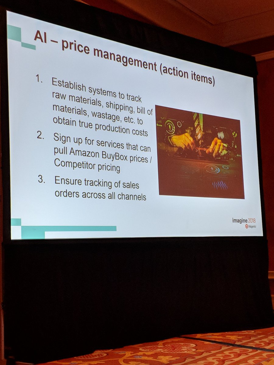 kensium: 'Price management is one of the most important areas to have #AI' #MagentoImagine https://t.co/RBt49yOjhC