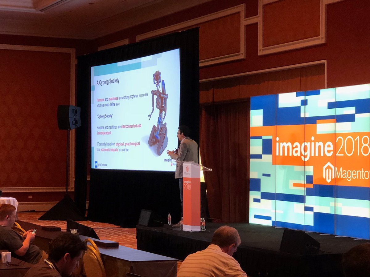 sylvainraye: @RicTempesta talking about security at #MagentoImagine “people are few to feel concern about security” https://t.co/pVG0nnFnbd