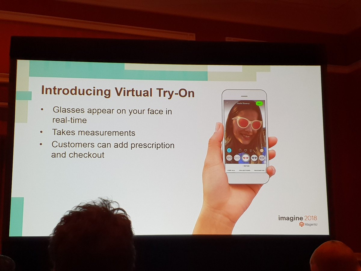 flagbit: Virtual try on of glasses as one of the innovations in @magento innovations lab from @speqs #MagentoImagine https://t.co/wDMscfJtdk