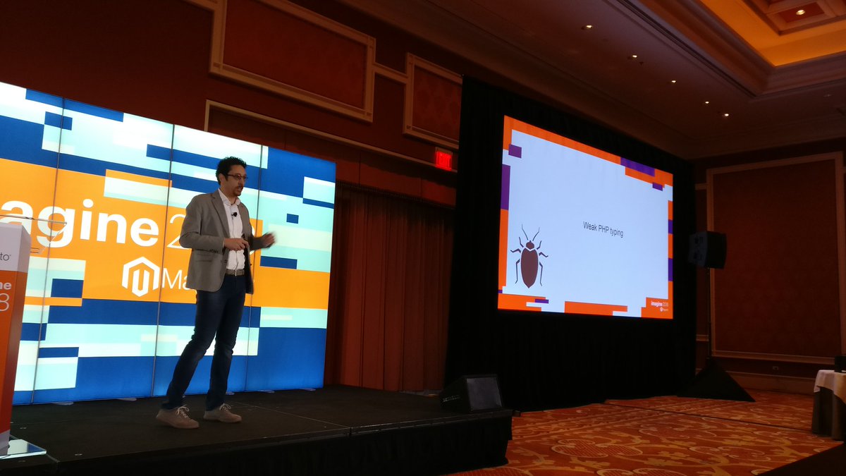 midimarcus: Among others pitfalls, care about weak #php typing @RicTempesta @magespecialist #magentoimagine https://t.co/Z0FWhQU2yi