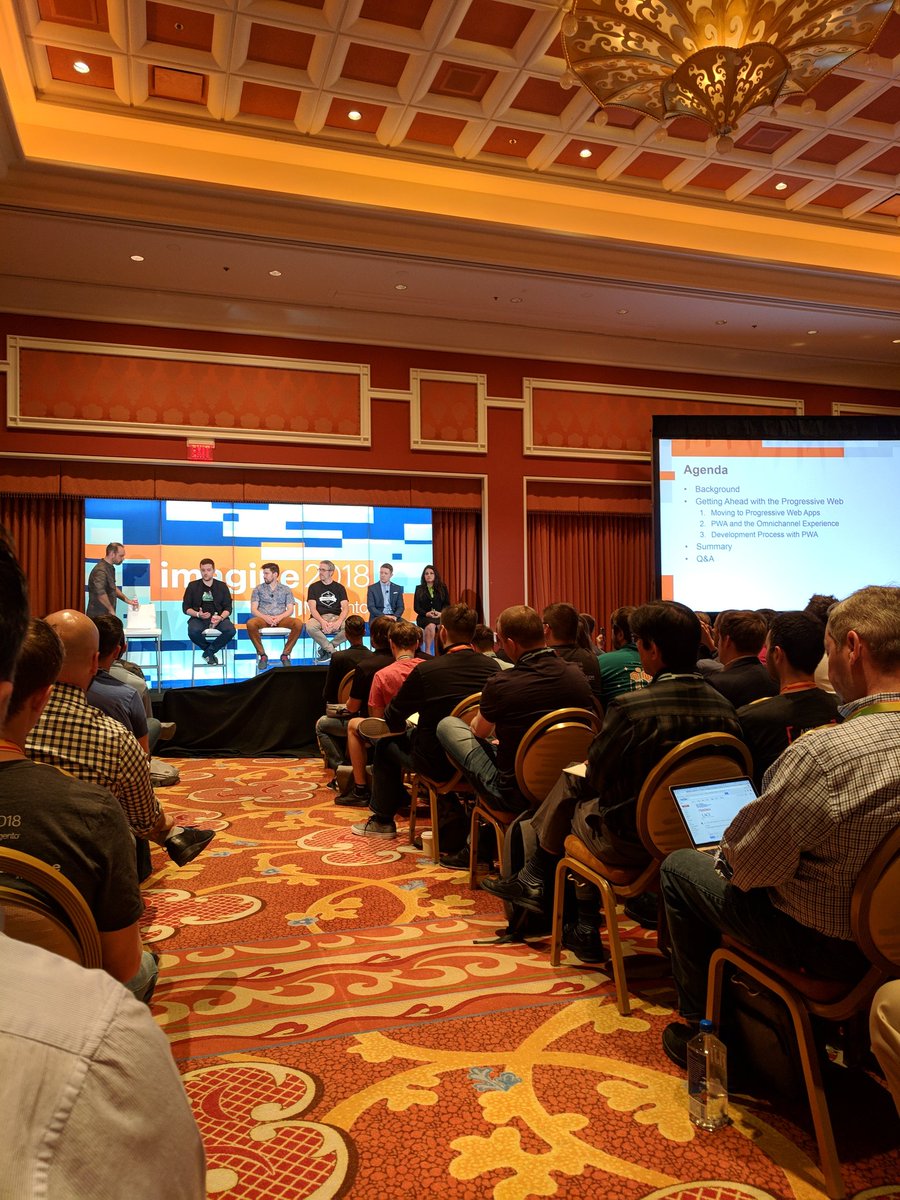 jasonevans1: Great discussion about moving to PWA from the experts in the community. #MagentoImagine https://t.co/ZAldeFpnP5
