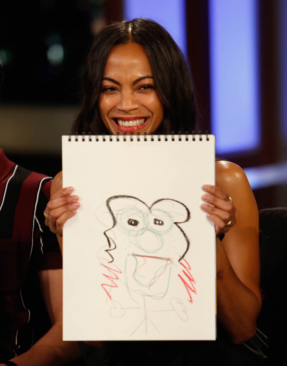 Think I’ll leave the #Gamora drawings to my fans from now on ????
Thank you @JimmyKimmelLive ???? https://t.co/XdMci2YDQU