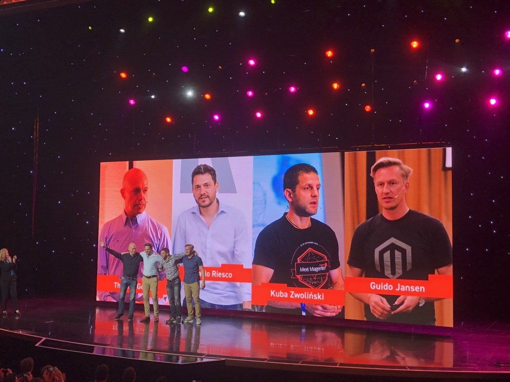 maksek_ua: #meetmagento heroes @gibson944 @ignacioriesco @snowdog @guido #MagentoImagine https://t.co/JjM5ZZnLKE