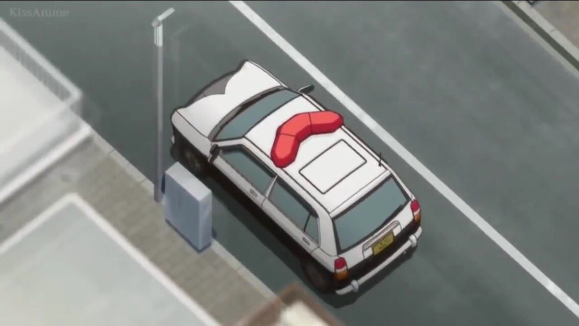#あにめくるまにあ夜桜四重奏〜ヨザクラカルテット〜ダイハツ ミラジーノパトカーブレーキ故障で大破(^_^;) #あにめくるまにあ夜桜四重奏〜ヨザクラカルテット〜ダイハツ ミラジーノパトカーブレーキ故障で大破(^_^;)