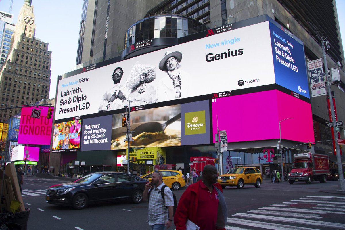Can never have enough LSD in Times Square ???? @Spotify https://t.co/S0lJtRSCfm - Team Sia https://t.co/22N3XOqie3