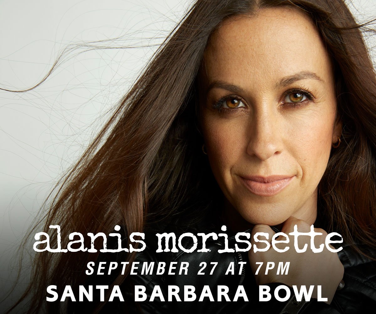 Alanis will be performing on September 27th at the Santa Barbara Bowl. Tickets on sale now: https://t.co/yK3NjiMtDG https://t.co/rODOK39Rho