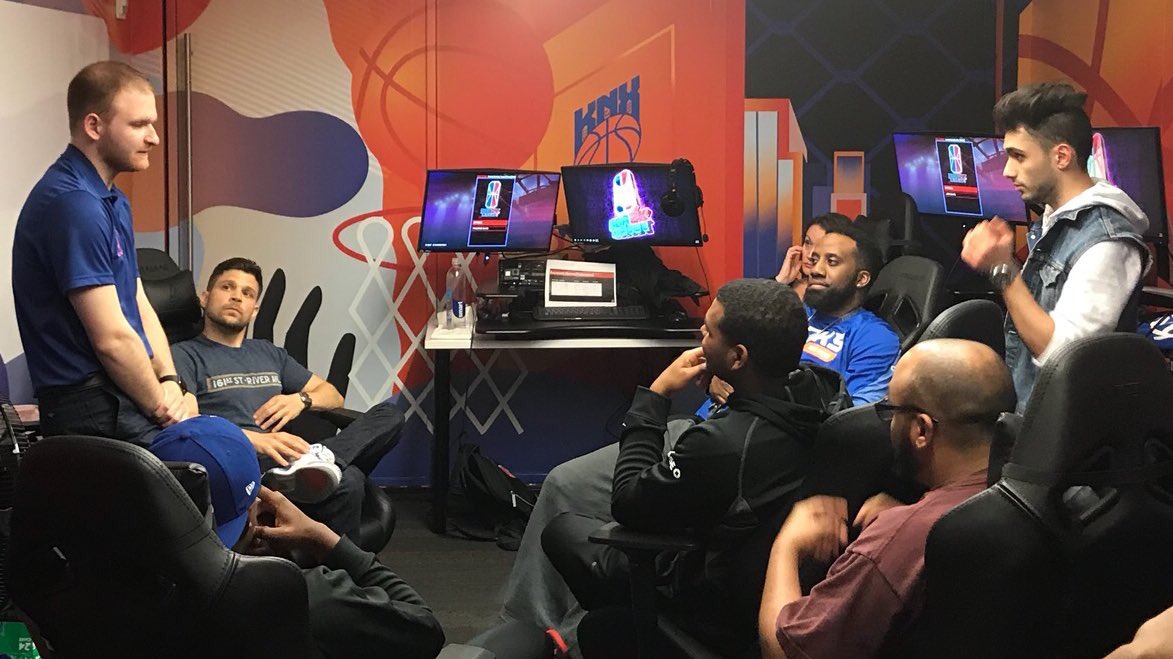 Talked for awhile to the @KnicksGaming team. Even had a healthy Real NBA debate. We are ready for Friday! https://t.co/6xszgFL88O