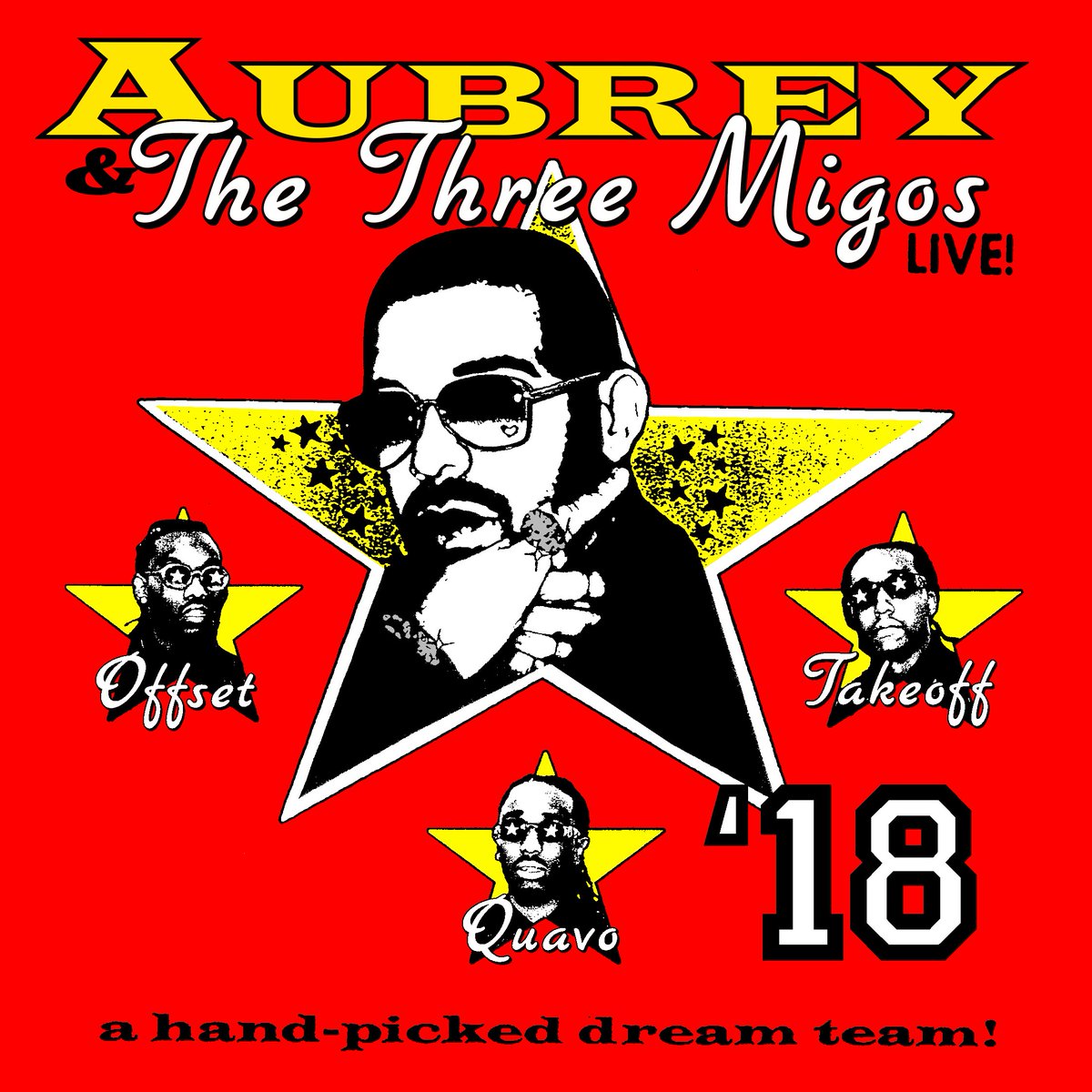 Aubrey & The Three Migos. 
Pre-sale starts tomorrow and on sale Friday 
 