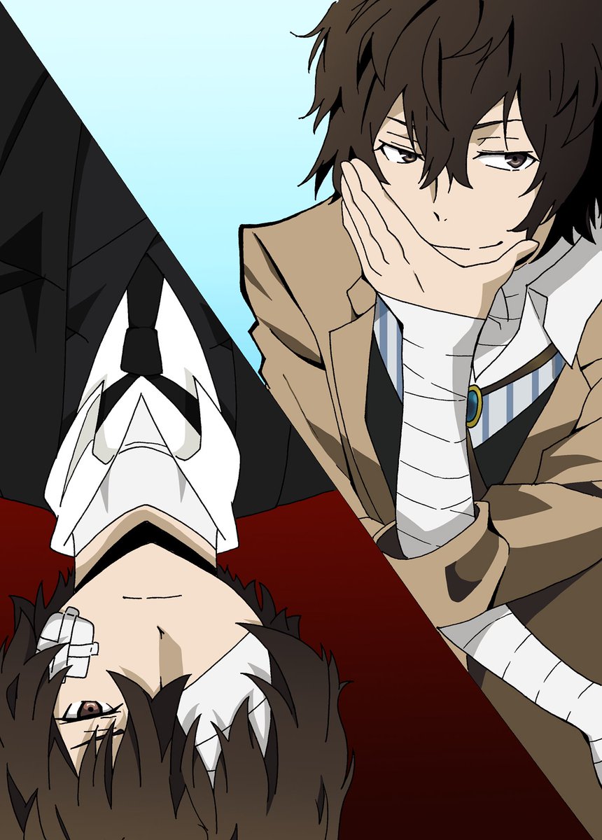 黒の時代&探偵社の太宰さん(模写の組み合わせのようなものですが)描いてみました\( ΦᆺΦ)/いかがでしょうか…??#太 黒の時代&探偵社の太宰さん(模写の組み合わせのようなものですが)描いてみました\( ΦᆺΦ)/いかがでしょうか…??#太