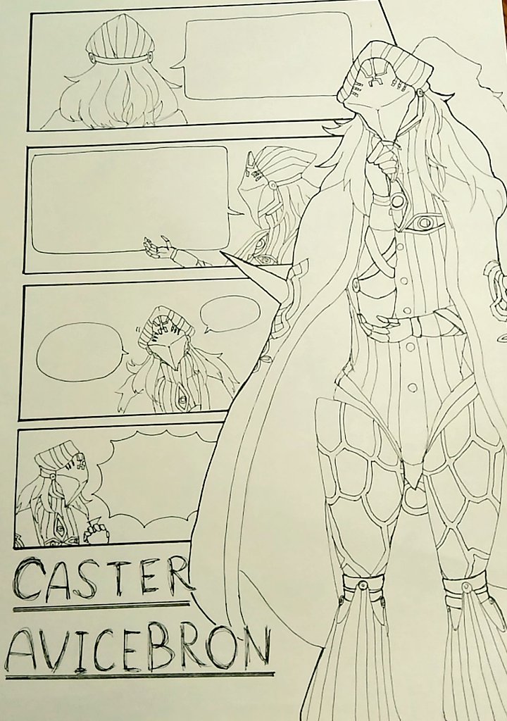 アヴィケブロン先生線画できたー!!!慣れたら描くのめっちゃたのしいねこの人ちなみに吹き出しにはアポクリファのセリフ、宝具 アヴィケブロン先生線画できたー!!!慣れたら描くのめっちゃたのしいねこの人ちなみに吹き出しにはアポクリファのセリフ、宝具