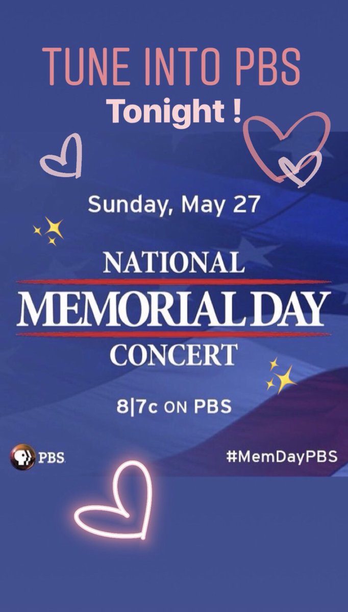 Tune in tonight @MemorialDayPBS #memorialday see you there ❤️ https://t.co/g17VjT0bvr