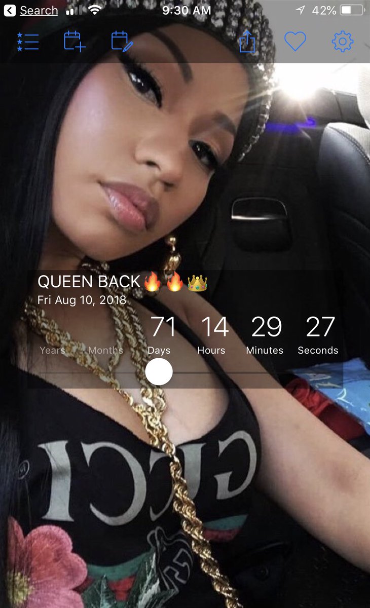 RT @PandaBlunts: @NICKIMINAJ Are we there yet?!???????? #Queen #81018 https://t.co/YNh5IYNnsL