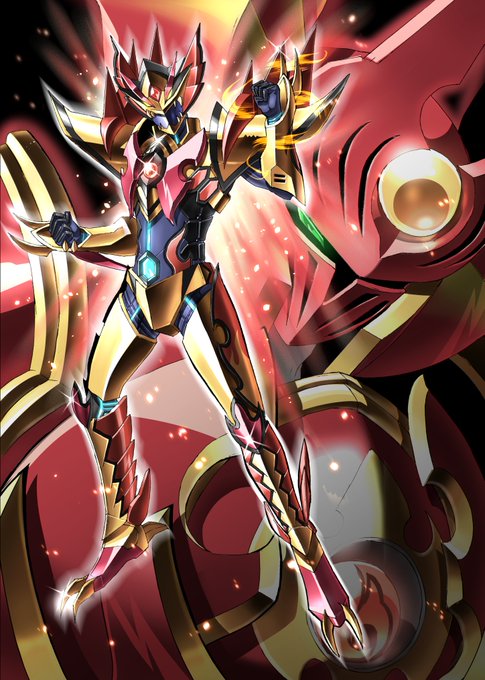 マジンボーンのレアメタルドラゴンと火の魔神を描きました🔥 マジンボーンのレアメタルドラゴンと火の魔神を描きました🔥