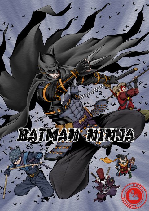 #ニンジャバットマン #JLアンバサダー 試写会 感謝イラスト完成!蝙蝠ブラシがあって助かった…(笑)雰囲気出せたかな… #ニンジャバットマン #JLアンバサダー 試写会 感謝イラスト完成!蝙蝠ブラシがあって助かった…(笑)雰囲気出せたかな…