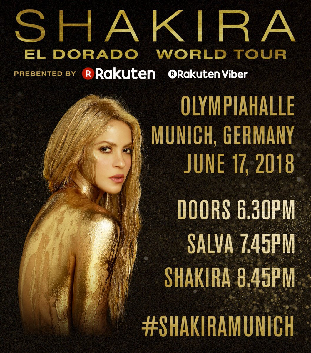 Hallo Deutschland! Here are the times for tonight's #ShakiraMunich show. ShakHQ https://t.co/avxGwr7GDw