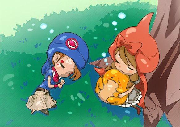 >スナックワールドのゴエモンとアカミがワームと一緒にお昼寝している #odaibako_lunlun_runat >スナックワールドのゴエモンとアカミがワームと一緒にお昼寝している #odaibako_lunlun_runat