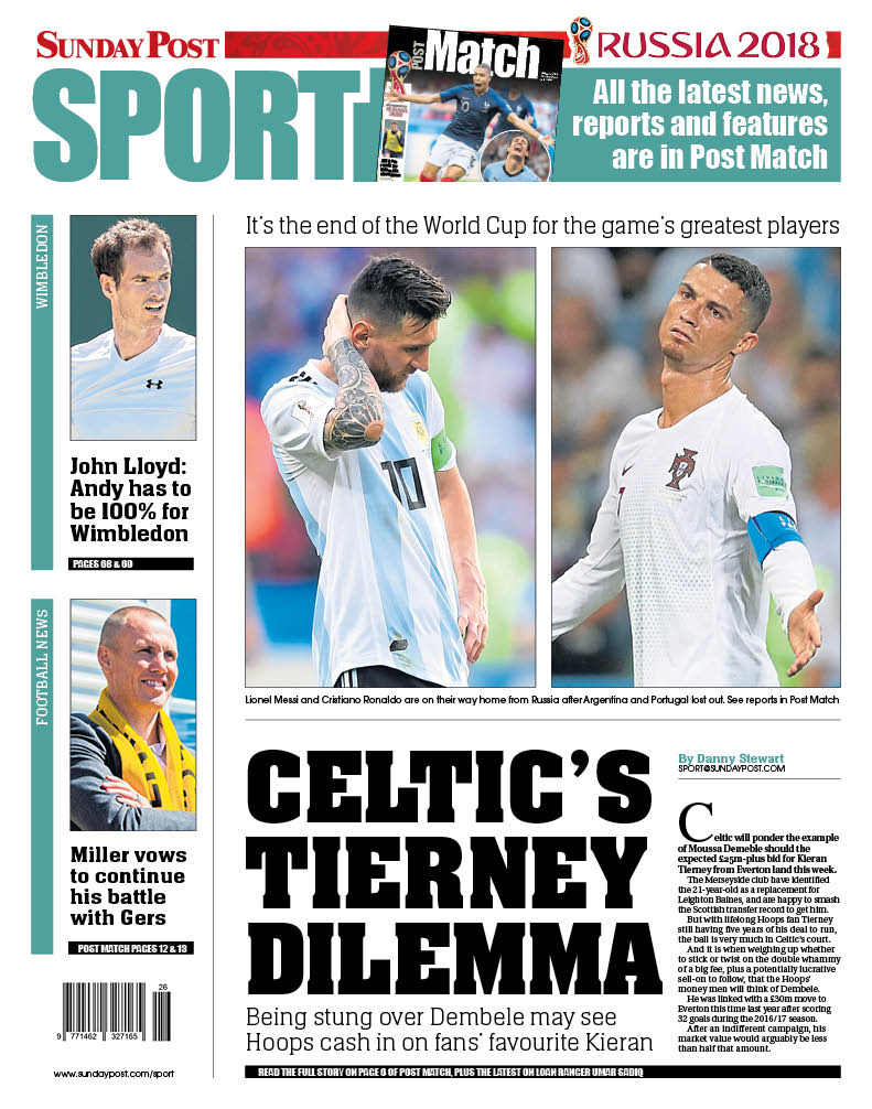 Sunday Post back page: Celtic's Tierney dilemma #tomorrowspaperstoday https://t.co/QrC5VyUNuK