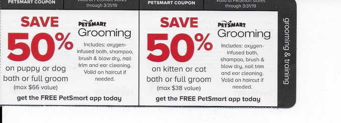 Save 50% off Petsmart Grooming salon Coupon dog/puppy bath or full groom https://t.co/PZ33N36Gi2 https://t.co/xIBgf8sPhc