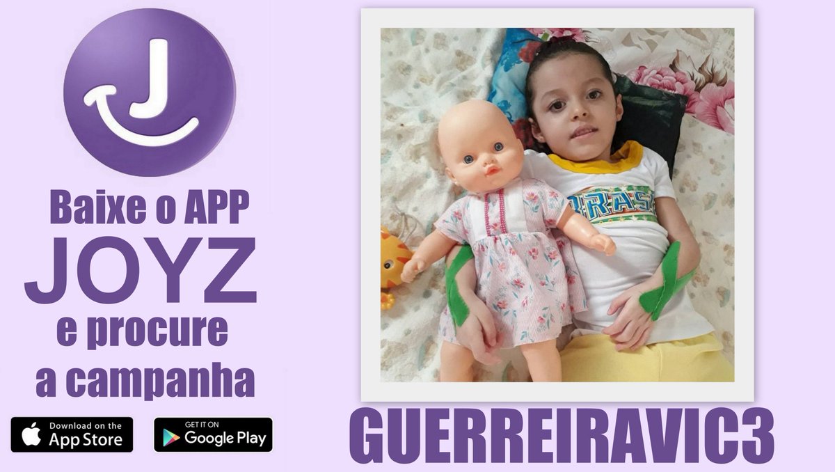 Baixem o @Joyz_APP procure a campanha GUERREIRAVIC3 e ajude a princesa Victória! ???????????? #JoyzAPP https://t.co/7Y7Q5rdSpo