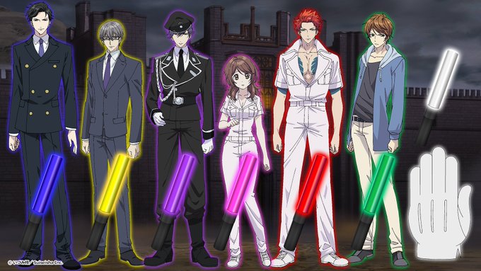 【#看守応援上映】各キャラクターのサイリウムの色を発表します!・明神亜貴:紫・早乙女陽菜:ピンク・比嘉大和:赤・八雲聖徳 【#看守応援上映】各キャラクターのサイリウムの色を発表します!・明神亜貴:紫・早乙女陽菜:ピンク・比嘉大和:赤・八雲聖徳