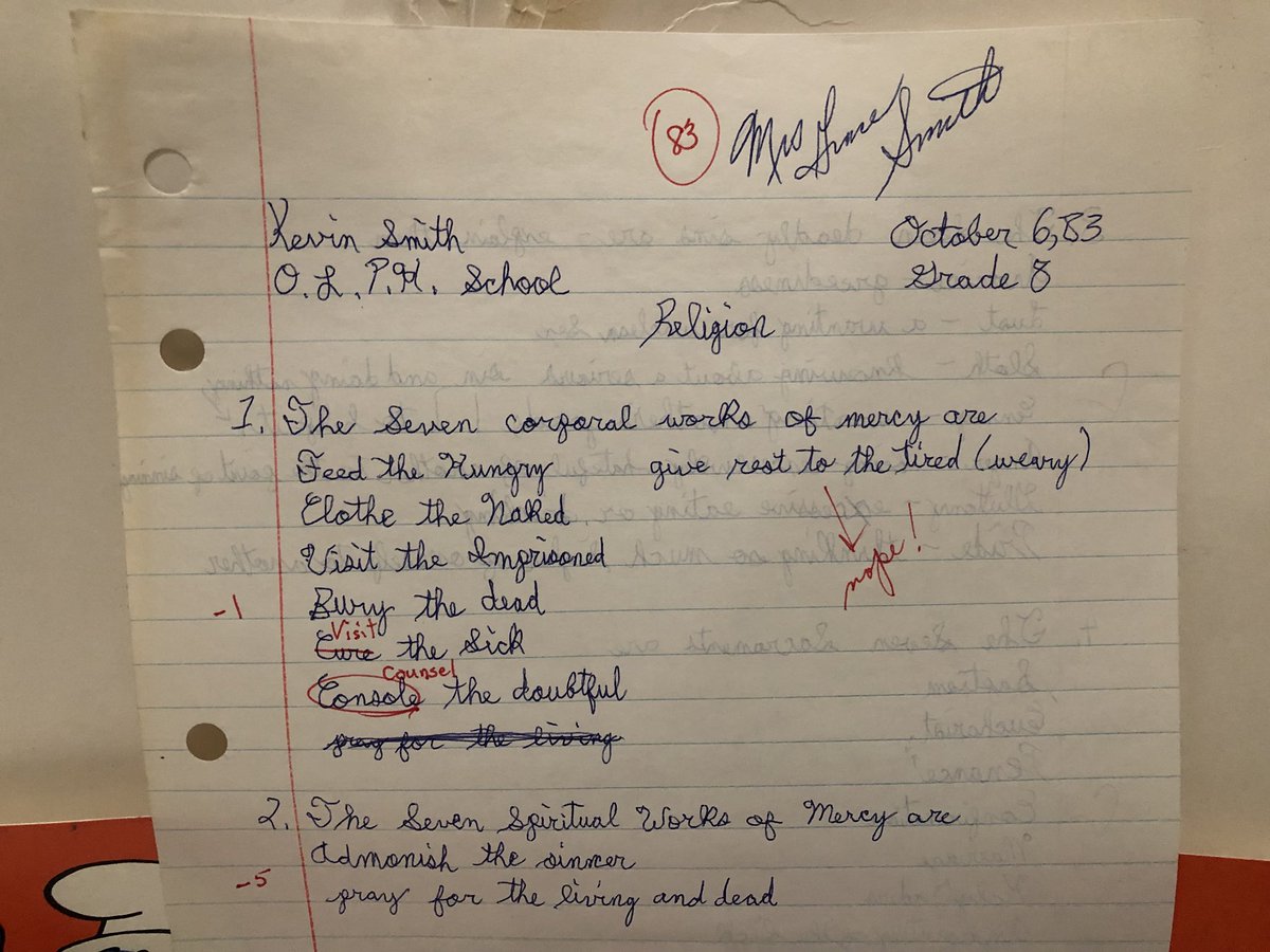 I’m such a fraud: the guy who made DOGMA couldn’t score higher than 83 on an 8th Grade Religion test. https://t.co/tnQXfAvFBx