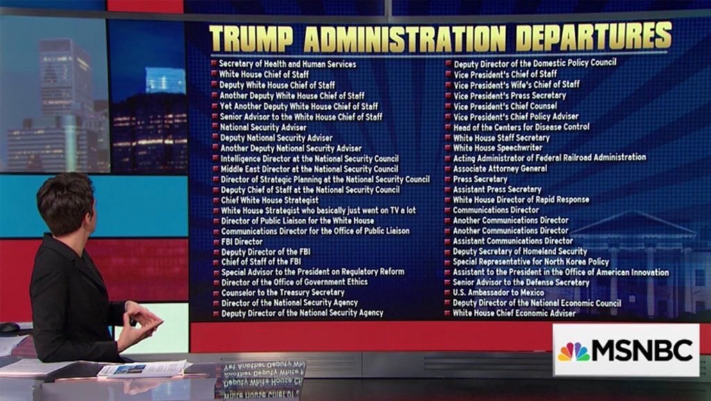 Trump administration departures. Master list. https://t.co/fLQ6hWfrhA