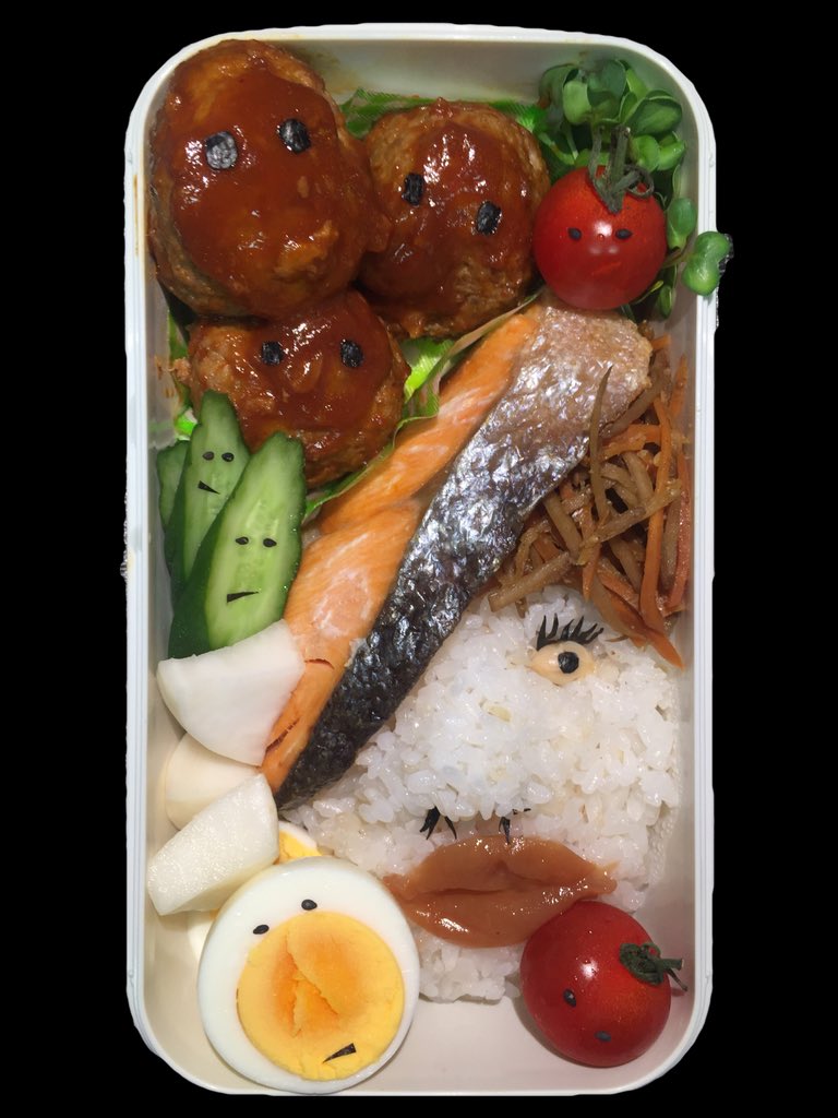 「シャケ弁当」これを見て「月影」と思った人は同世代。詳細はInstagramへ!#きいのキャラ弁 #今日のお弁当 #キ 「シャケ弁当」これを見て「月影」と思った人は同世代。詳細はInstagramへ!#きいのキャラ弁 #今日のお弁当 #キ