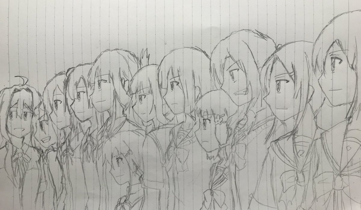 ゆゆゆメンバーでシンカリオンED2構図模写、のわゆメンバーまで描きました手前から友奈(結)夏凜風樹東郷園子(中)銀若葉千 ゆゆゆメンバーでシンカリオンED2構図模写、のわゆメンバーまで描きました手前から友奈(結)夏凜風樹東郷園子(中)銀若葉千
