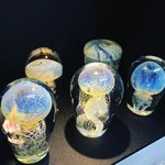先日のイベントで大反響で完売した①蒼のくらげを再制作します。③蒼のダイヤモンドダストの規格外サイズの販売④看板作品の夕焼け猫+七宝紋/切子を中心とした②猫切子や猫硝子もずらっと8割。是非来てね😸
#wf2018s
#ワンダーフェスティバル
#ワンフェス
#wf2018s
#ワンフェス2018夏 https://t.co/P5ORiHoG3X