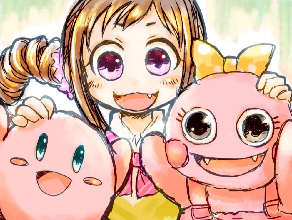 カービィちゃん×みちるちゃん×がんこちゃん カービィちゃん×みちるちゃん×がんこちゃん