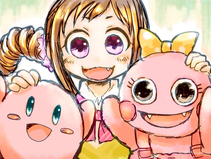 カービィちゃん×みちるちゃん×がんこちゃん カービィちゃん×みちるちゃん×がんこちゃん