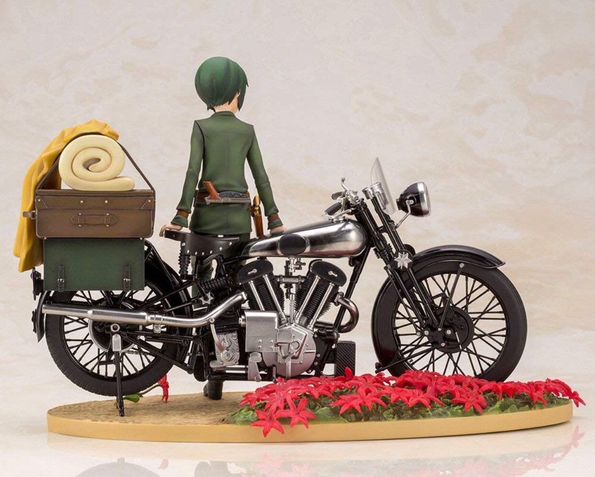 キノの旅のフィギュアが出るようでエルメス(ブラフ・シューペリア)が良い感じ👍うちのサイクロンとサイドマシーンとハカイダー キノの旅のフィギュアが出るようでエルメス(ブラフ・シューペリア)が良い感じ👍うちのサイクロンとサイドマシーンとハカイダー