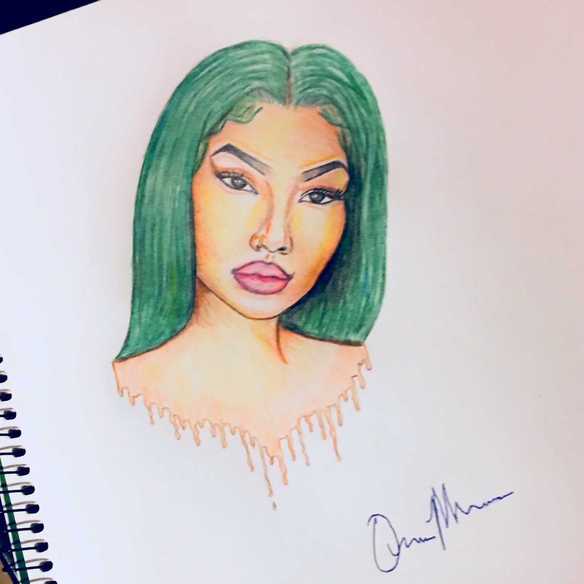 RT @__quenterius: Petunia wit the green hair????????????(art by yours truly) @TEYANATAYLOR https://t.co/uMcQa0VUf5