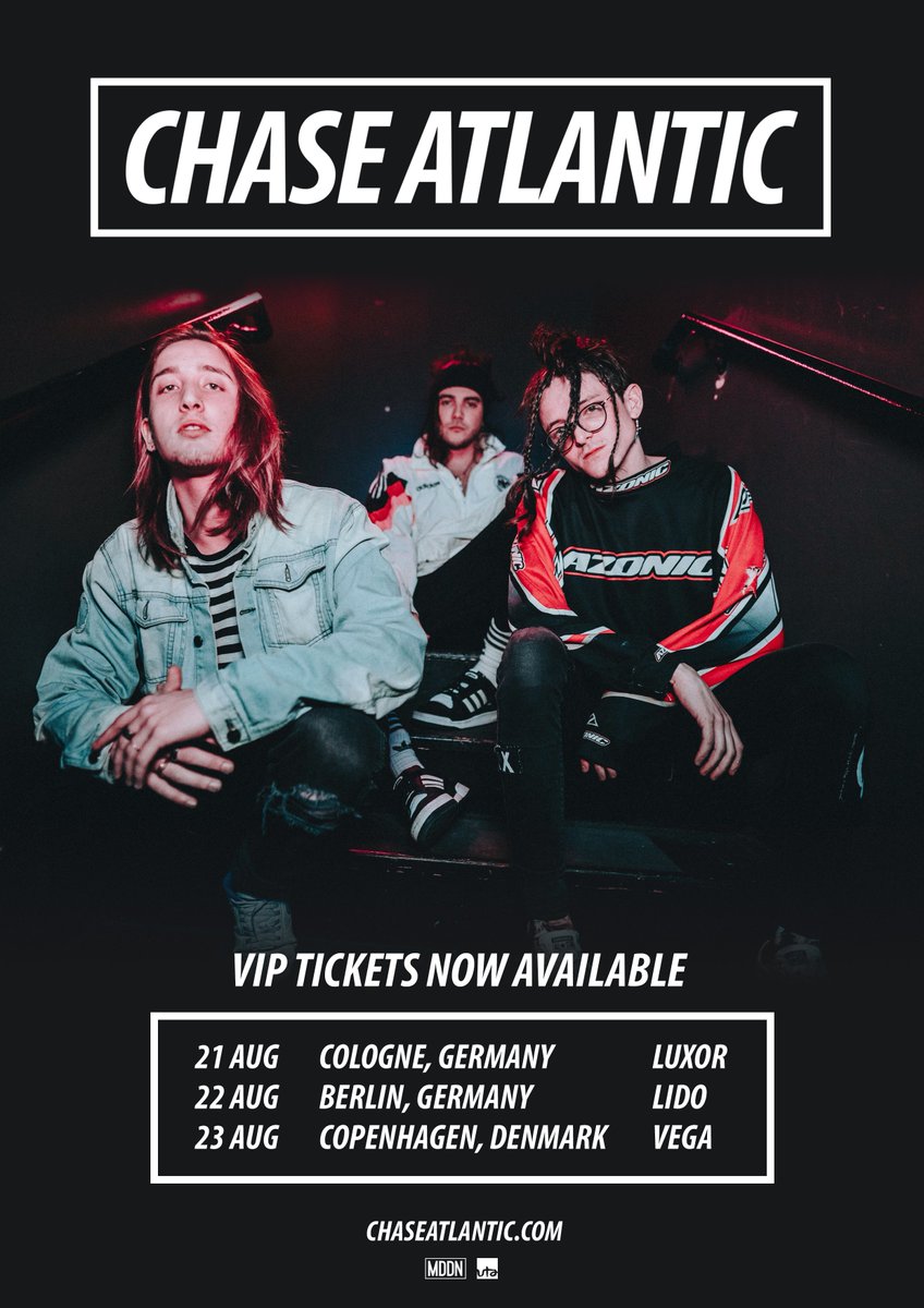 RT @ChaseAtlantic: VIP TICKETS are available now in Germany and Denmark ???????? 
https://t.co/3ukb1oWMei https://t.co/HIIb1IICZQ