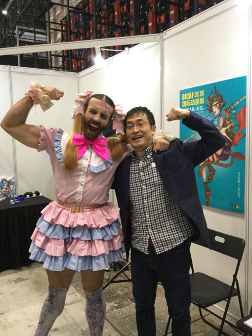 伊藤潤二 in BICAF ‼️今回同じく北京国際アニメ祭にゲスト招待されたレディビアード さんともお会いできました💕# 伊藤潤二 in BICAF ‼️今回同じく北京国際アニメ祭にゲスト招待されたレディビアード さんともお会いできました💕#