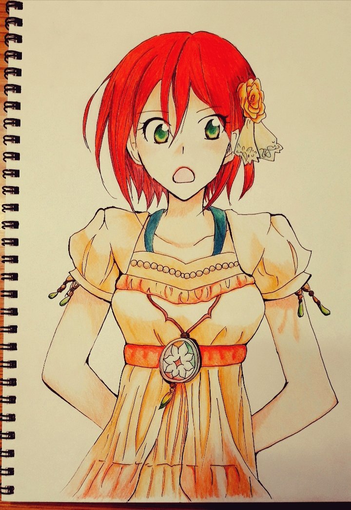 いとこのリクエストで描きました!👸🍎✨#赤髪の白雪姫 いとこのリクエストで描きました!👸🍎✨#赤髪の白雪姫