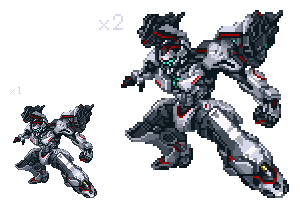「フォーメーション・テラロイド!」ということで、 #重神機パンドーラ から主役機パンドーラ1の #ドット絵 完成。16色 「フォーメーション・テラロイド!」ということで、 #重神機パンドーラ から主役機パンドーラ1の #ドット絵 完成。16色