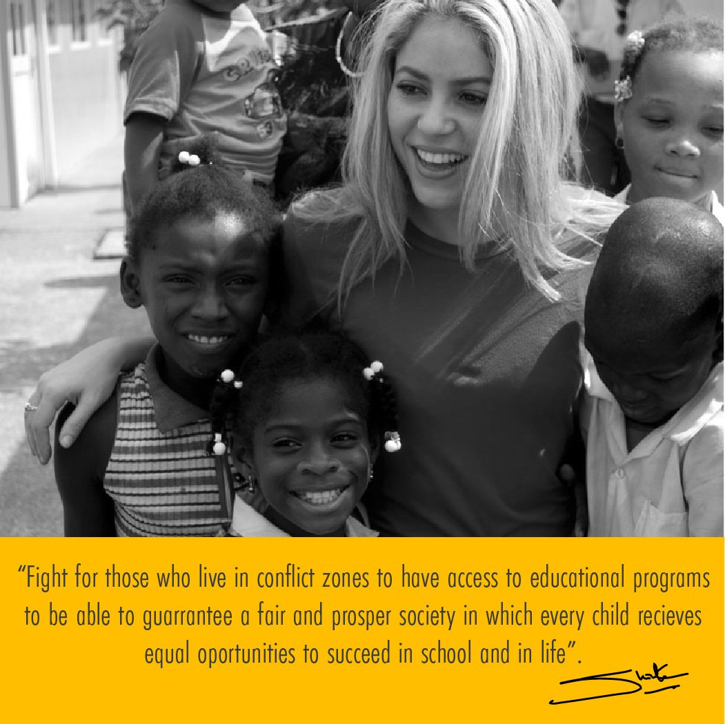 RT @fpiesdescalzos: We want a Country in which everybody count #Education @shakira https://t.co/dyJlRdvsCE