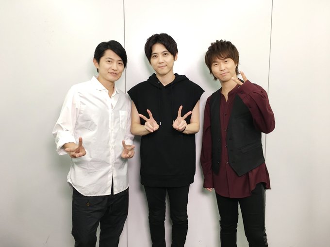 ⛩️初日舞台挨拶⛩️それぞれ役をイメージされたお衣装の梶さん・代永さん・下野さん☁️丸の内、ライブビューイング会場にお越 ⛩️初日舞台挨拶⛩️それぞれ役をイメージされたお衣装の梶さん・代永さん・下野さん☁️丸の内、ライブビューイング会場にお越