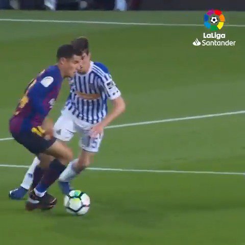 RT @LaLiga: De interior.
Con rosca.
Ajustado.
¡SU GOL!

???????????? @Phil_Coutinho ????????????

#RealSociedadBarça https://t.co/zruwWs7iaB