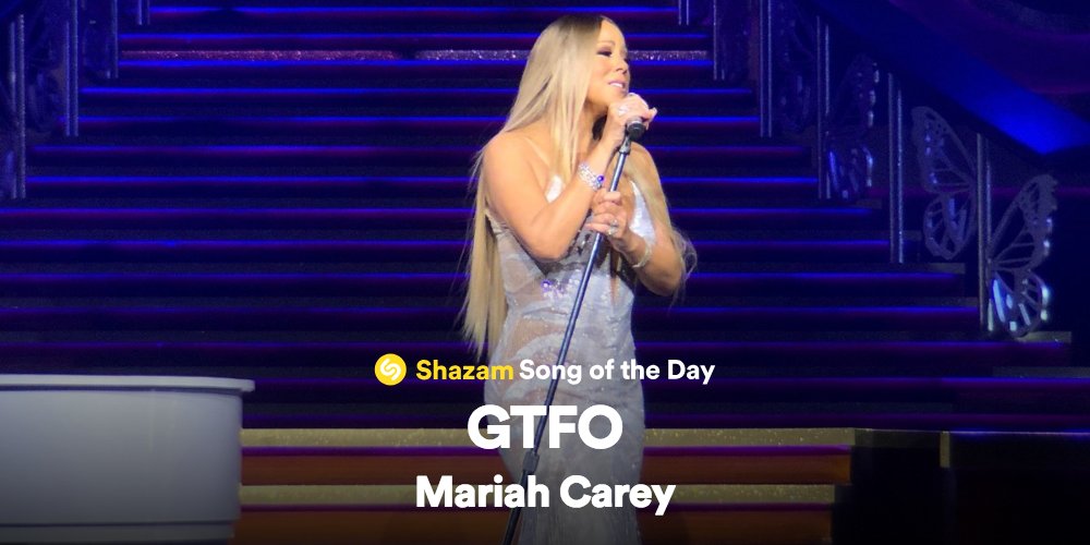 RT @Shazam: #GTFO by @MariahCarey is our Song of the Day ???? Listen now on @AppleMusic ---> https://t.co/ytxr9uv1jY https://t.co/CXwWKf3EuK