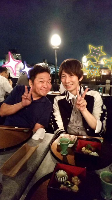 明日の京まふ「信長の忍び」ステージへ向けて、スタッフの皆さんと夕食頂きました!①10時より京都・みやこめっせにて京まふの 明日の京まふ「信長の忍び」ステージへ向けて、スタッフの皆さんと夕食頂きました!①10時より京都・みやこめっせにて京まふの