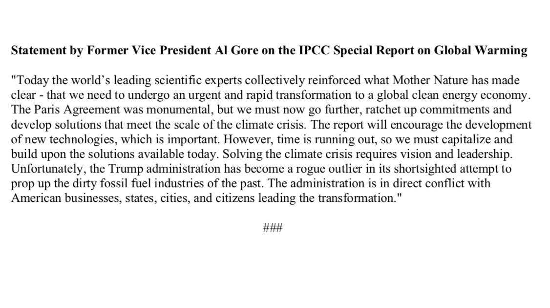 My statement on the latest #IPCC Special Report:  