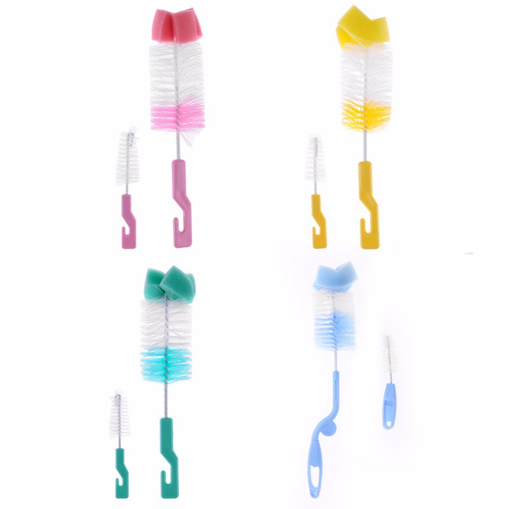 #hashtag3 2PCS/SET Baby Bottle, Nipple Brush and Sponge Kit...